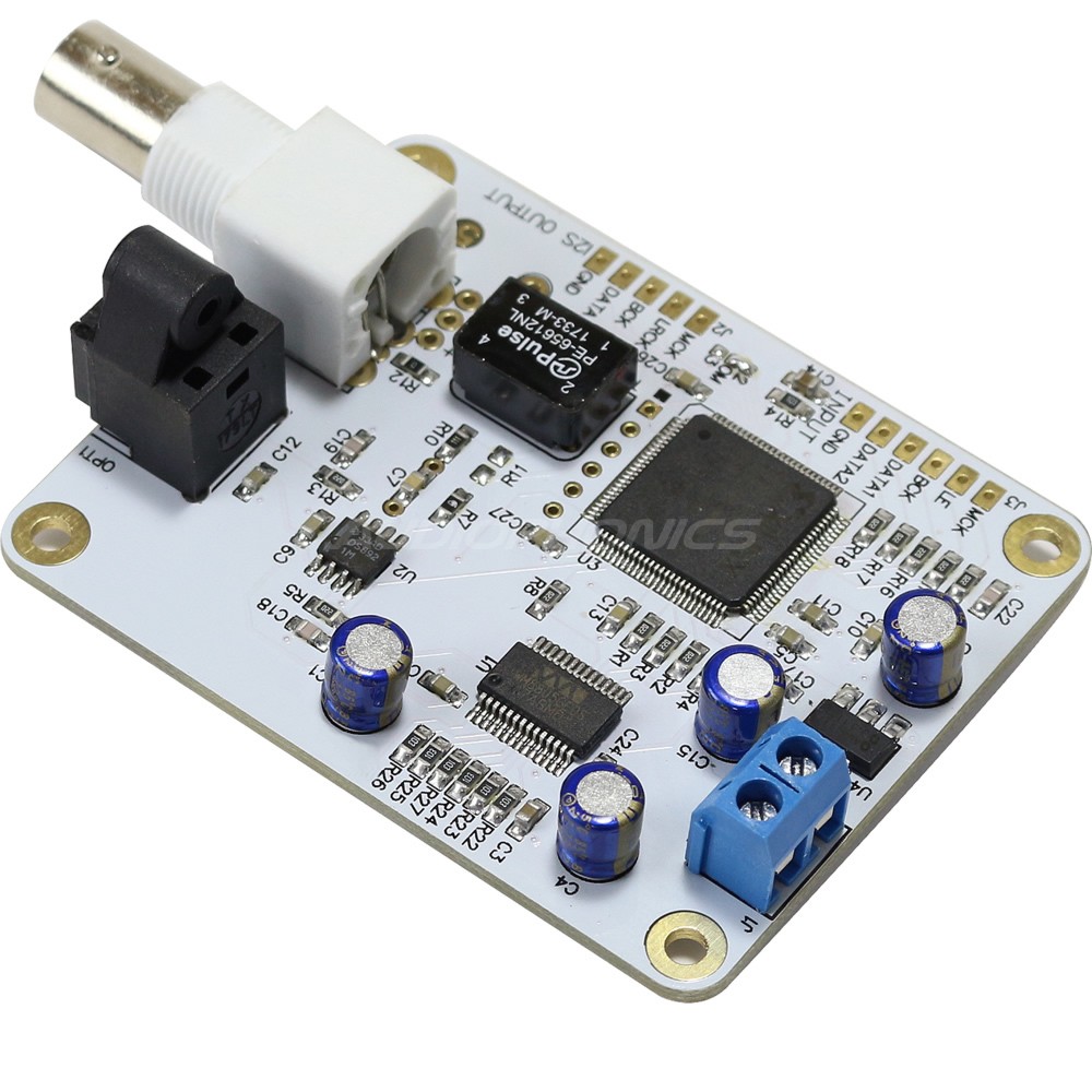 Interface Digitale SAA7030 vers SPDIF Optique Toslink I2S WM8804