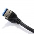 Câble Micro USB-B Femelle / Micro USB-B Mâle coudé Double blindage 25cm