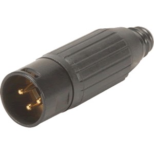 SWITCHCRAFT AAA3MPBAUZ Gold Plated 3 Way Male XLR Connector Ø6mm (Unit)