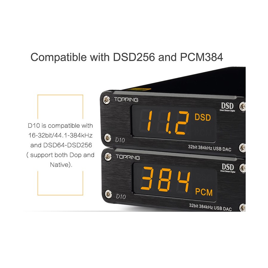 TOPPING D10 USB DAC 32bit/384kHz DSD 