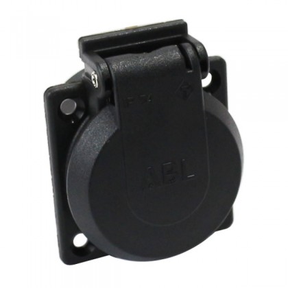 ABL SURSUM Power inlet with sutter 250V 16A IP54 Black