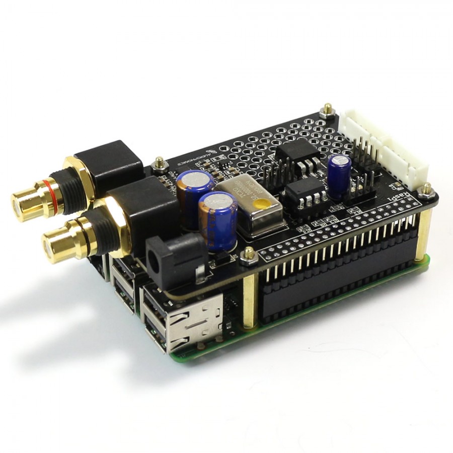 Ligação COMPUTADOR-»-DAC por USB Audiophonics-i-sabre-v4-dac-es9023-tcxo-raspberry-pi-3-b-pi-3-b-pi-2-a-b-i2s