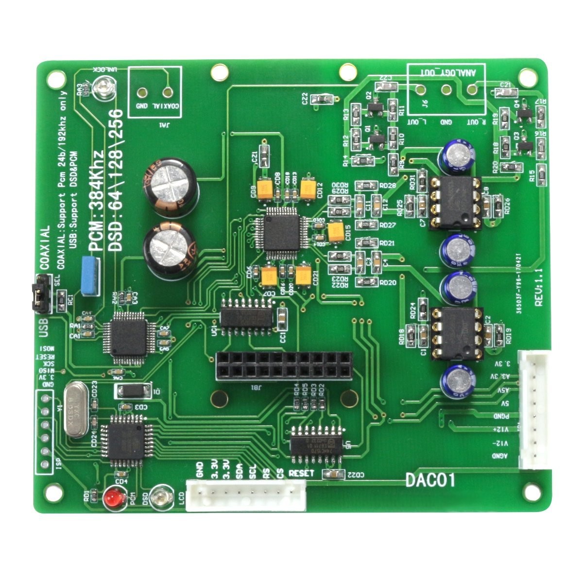 DAC01 Module DAC AKM AK4490EQ 32bit / 384 khz DSD256 & Module d'alimentation