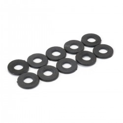 Flat Nylon Washers M4 x 1mm Black (x10)