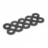 Flat Nylon Washer M4x1mm Black (x10)