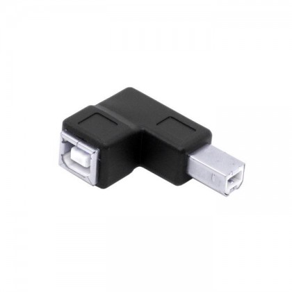 Adaptateur USB-B Mâle Coudé vers USB-B Femelle