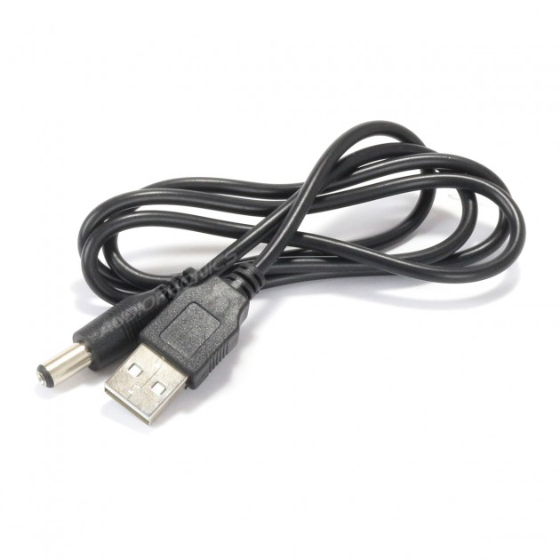 Audiophonics - Câble USB-A Mâle vers Jack DC 5.5 / 2.1mm Mâle 5V 70cm