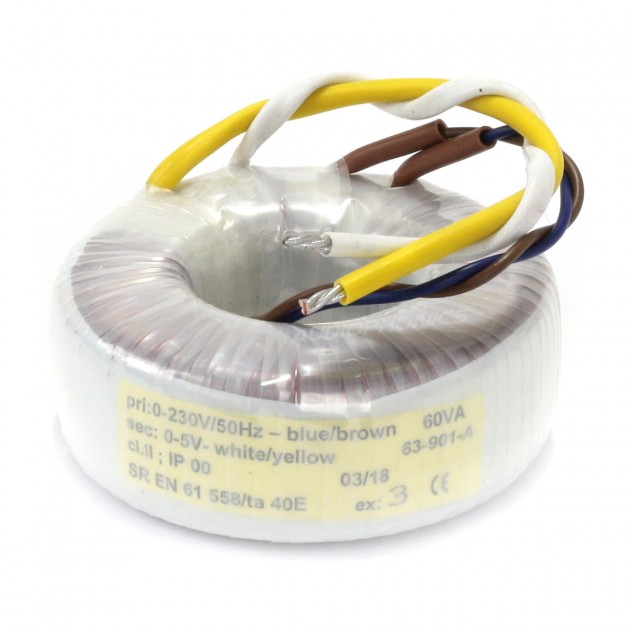 Transformateur Torique 60VA 0-120-200-260-320V 0-5-6.3V 0-18V Transformateur Torique 60VA 0-120-200-260-320V 0-5-6.3V 0-18V