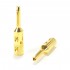 VIBORG VB401G Pure Copper Banana Plug Silver / Gold Plated 24k 3μ Ø4mm (Set x4)