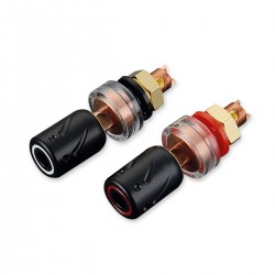 VIBORG BP-603 Pure Copper Speaker Terminals Plug Red Copper Ø4.5mm (Set x4)