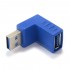 Adaptateur USB-A Mâle Coudé vers USB-A Femelle 3.0