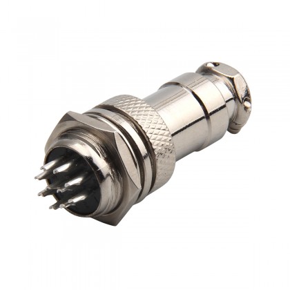 Connecteur Aviation GX16 Verrouillable 10 Pôles Cuivre Plaqué Argent 125V 4A Ø 7.5mm