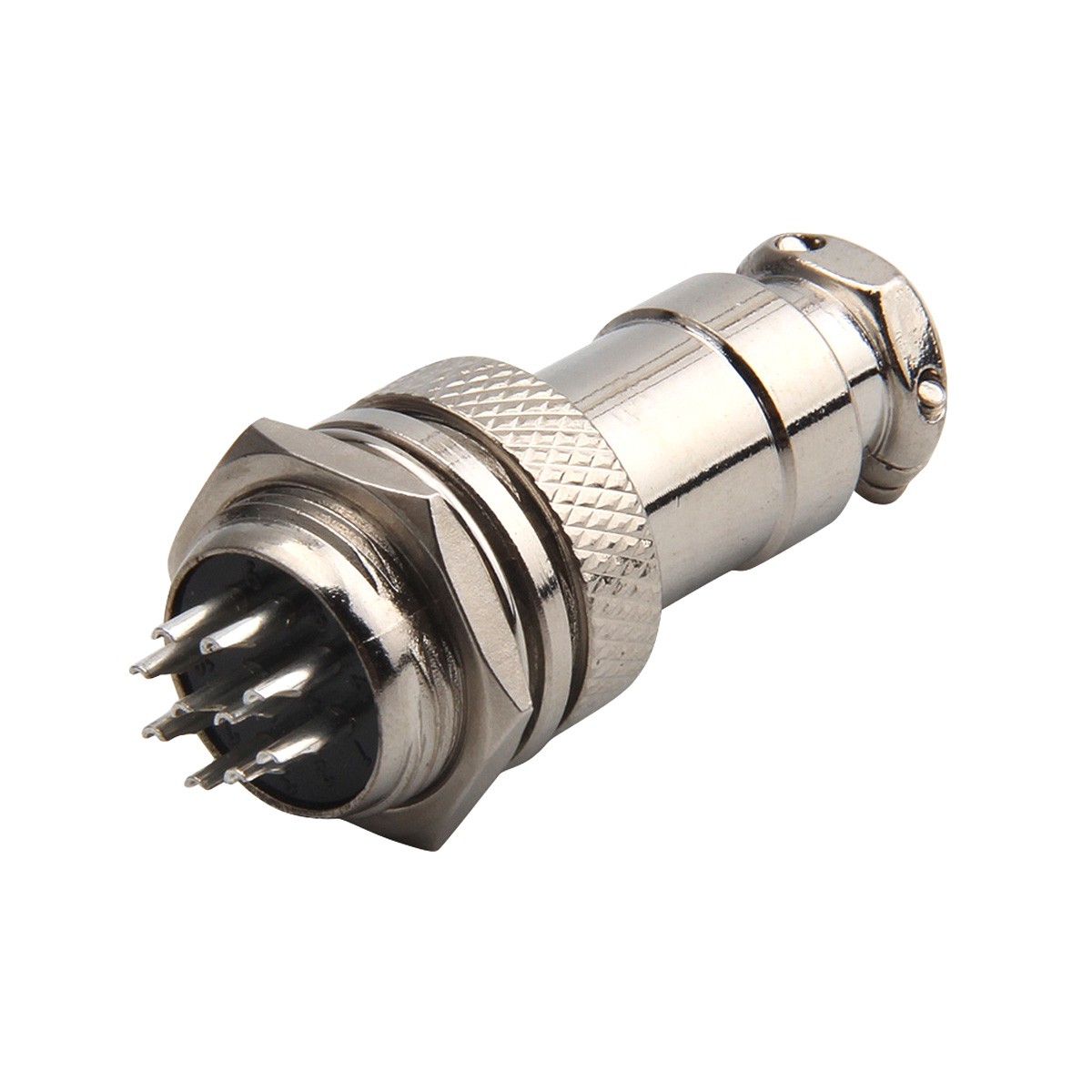 Connecteur Aviation GX16 Verrouillable 10 Pôles Cuivre Plaqué Argent 200V 4A Ø7.5mm