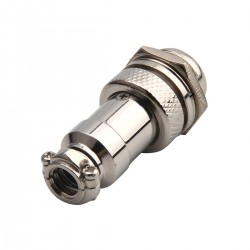 Connecteur Aviation GX16 Verrouillable 10 Pôles Cuivre Plaqué Argent 125V 4A Ø 7.5mm