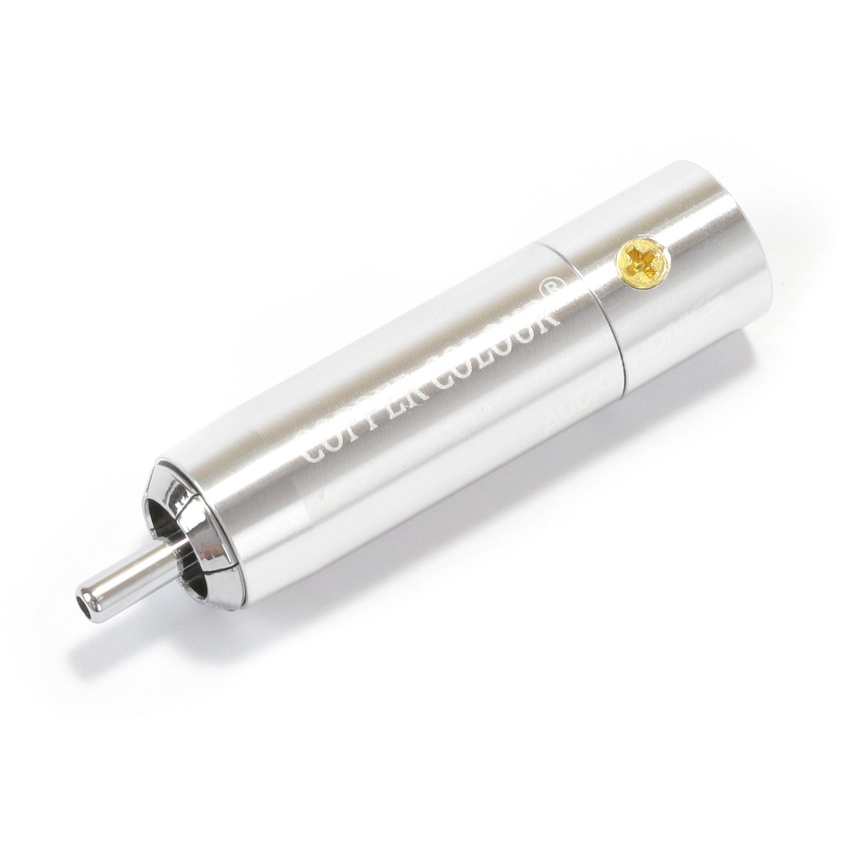 CC RCA7 RCA Connectors Rhodium Plated Ø8mm Silver (Pair)