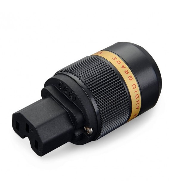 VIBORG VF501 Connector IEC C15 Pure Copper Ø19mm Black - Audiophonics