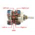 VISHAY DALE Potentiomètre Commuté Stéréo Shunt 23 Positions Axe Cranté Ø6mm 10K Ohm