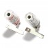 CC E-SERIES Wall Plate Wiring Kit with 2 Binding Post Aluminium Silver