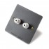 CC E-SERIES Wall Plate Wiring Kit with 2 Binding Post Aluminium Black