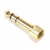 Male Jack 6.35 to Female Jack 3.5mm Adapter Gold Plated Stereo to Screw