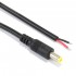 Power Cable Male Jack DC 5.5 / 2.1mm to Bare Wires 18AWG 30cm