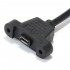 Panel Mount Male Miicro USB to Female Micro USB 50cm