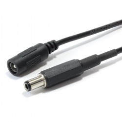 Câble d'Alimentation Jack DC Coudé 5.5/2.5mm 0.4mm² 2m - Audiophonics