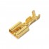 Insulated Female Blade Terminal Gold Plated 6.3mm Ø3mm (x10)