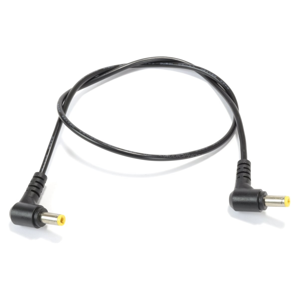 Câble Jack DC mâle vers Jack DC mâle Coudé 5.5 / 2.5mm - 5.5 / 2.1mm 28AWG 60cm