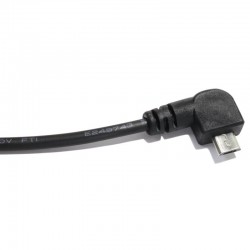 Câble d'alimentation Micro USB mâle coudé 22AWG 20cm