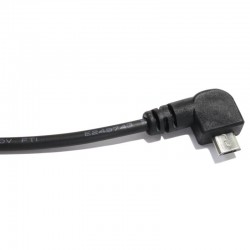 Micro USB male Angled Power Cable 22AWG 20cm