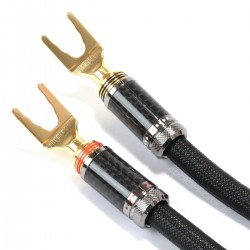 1877PHONO OCC SILVER DART Speaker Cables Spades Copper / Silver OCC 2.5m (Pair)