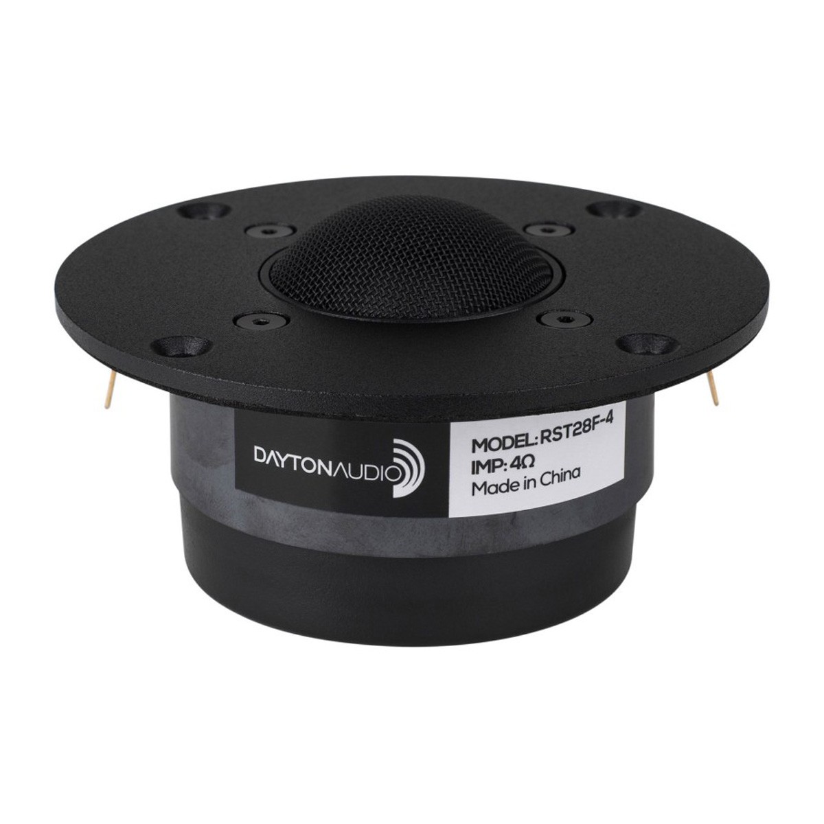 DAYTON AUDIO RST28F-4 Haut-Parleur Tweeter à Dôme Tissu 80W 4 Ohm 94dB 1400Hz - 20kHz Ø2.8cm