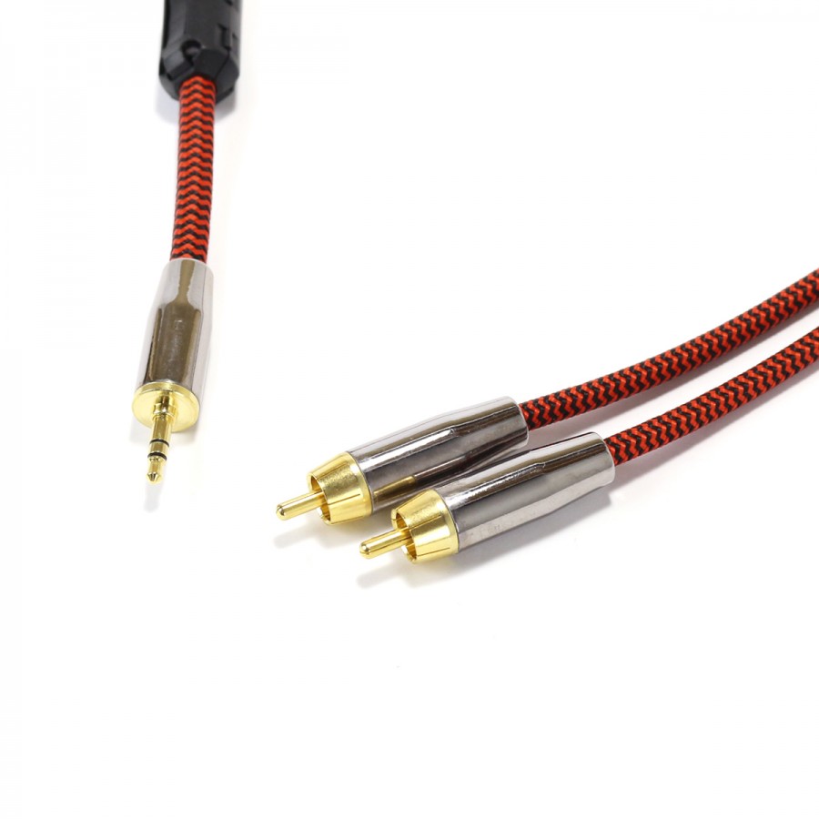 Audiophonics - CYK Interconnect cable Jack 3.5mm - Cinch / RCA OFC 24K 0.75m