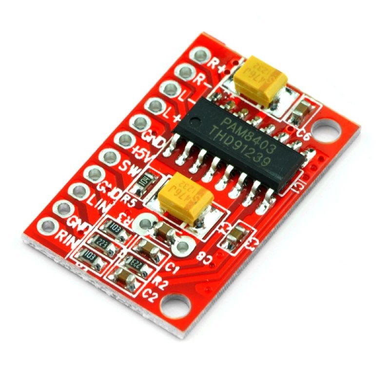 TinySine ULTRA-MINI Module d'amplification class D 2x3W