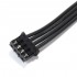 XH 2.54mm Female to PH 2.0mm 4 Poles 2 Connectors Black 10cm (Unit)