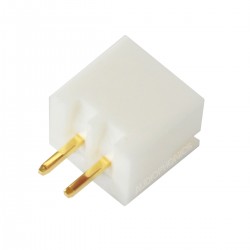 XH 2.54mm Male Socket 2 Channels Gold-Plated White (Unit)