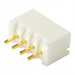 XH 2.54mm Male Socket 4 Channels Gold-Plated White (Unit)