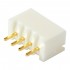 XH 2.54mm Male Socket 4 Channels Gold-Plated White (Unit)