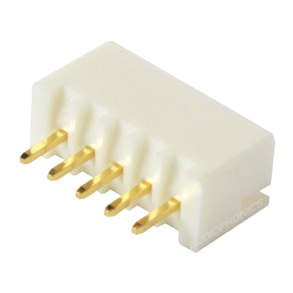 XH 2.54mm Male Socket 5 Channels Gold-Plated White (Unit)