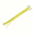 XH 2.54mm Female to Bare wire Cable 1 Poles No Casing Yellow 15cm (x10)