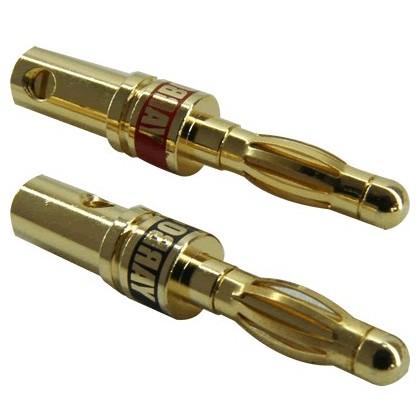 YARBO SC02 Fiches Bananes Plaquées Or 24k (x8) Ø 3.5mm