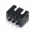 XH 2.54mm Male Socket 3 Channels Black (Unit)
