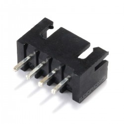 XH 2.54mm Male Socket 4 Channels Black (Unit)