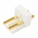 Connecteur Barrette Droit VH 3.96mm Mâle / Mâle 2 Voies Blanc Plaqué Or (Unité)