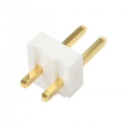 Connecteur Barrette Droit VH 3.96mm Mâle / Mâle 2 Voies Blanc Plaqué Or (Unité)