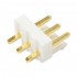VH 3.96mm Male Socket 3 Channels Gold-Plated White (Unit)