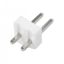 Connecteur Barrette Droit VH 3.96mm Mâle / Mâle 2 Voies Blanc (Unité)