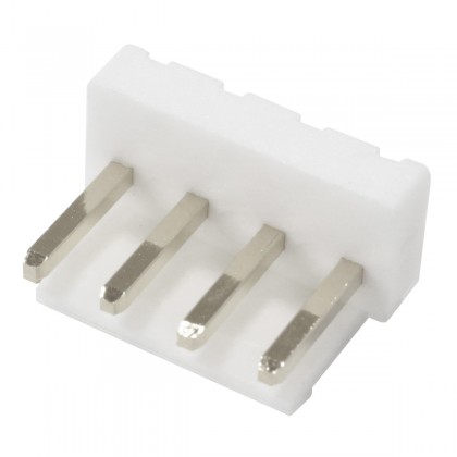 Connecteur Barrette Droit VH 3.96mm Mâle / Mâle 4 Voies Blanc (Unité)