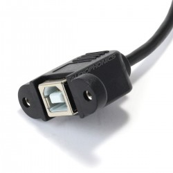 Passe Cloison Mini USB-B Mâle vers USB-B Femelle 25cm